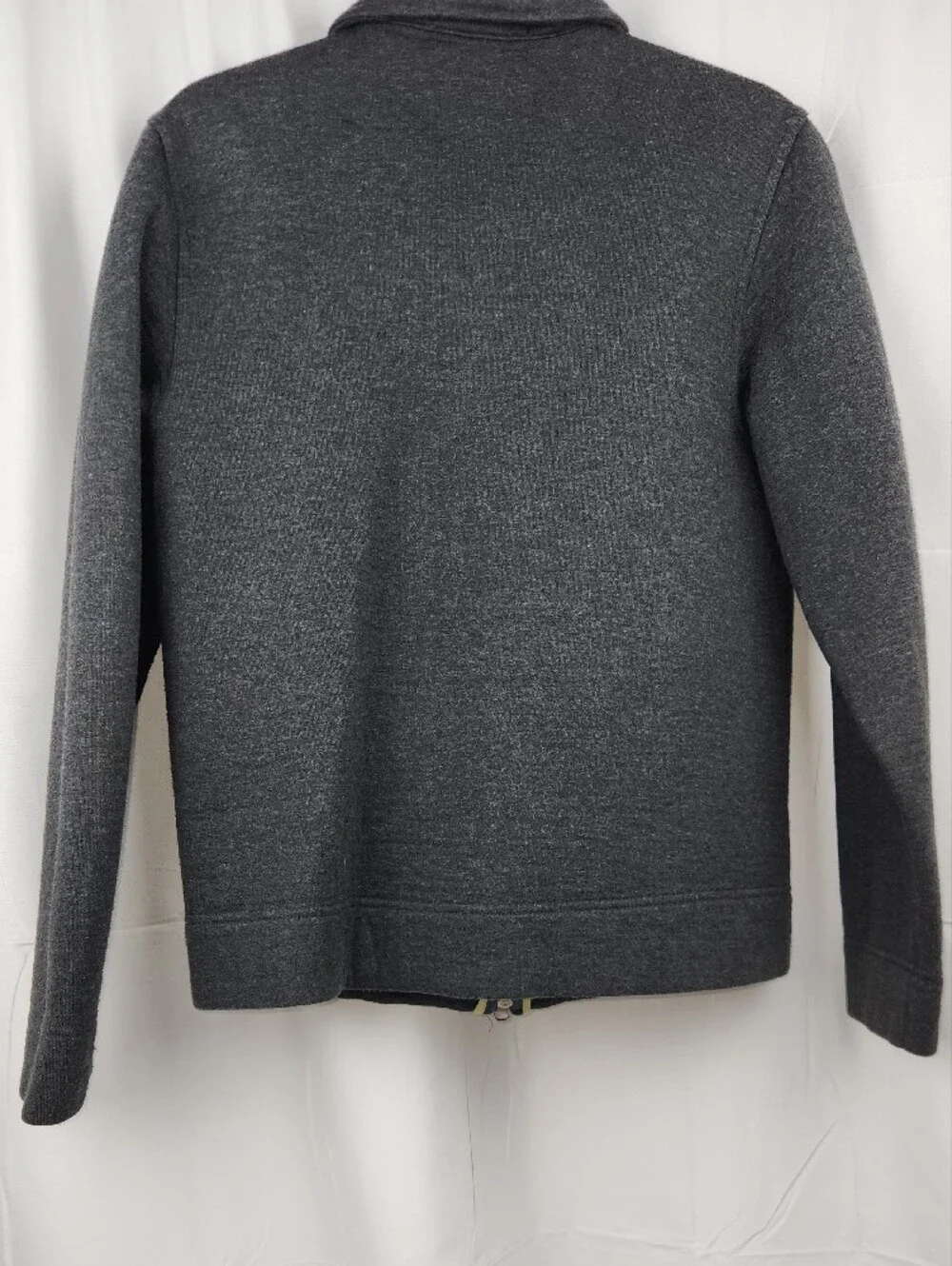 Banana Republic Ottoman Charcoal Heather Gray Zip Thick Knit Jacket